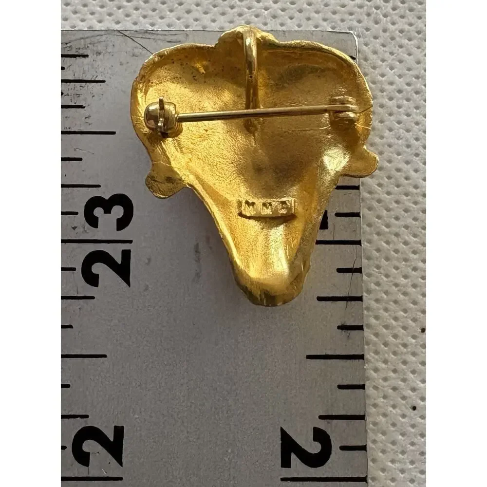 Vintage MMA Metropolitan Museum Art Ram Head Brooch Pendant Egyptian Revival